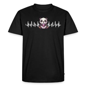 Bubble Tea Boba BubbleTea Kawaii Japan Tea Kpop - Men's Premium Organic T-Shirt - black - Front - Nico (187cm)