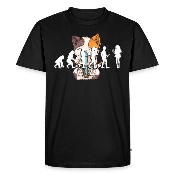 Bubble Tea Boba BubbleTea Kawaii Japan Tea Kpop - Men's Premium Organic T-Shirt - black - Front - Nico (187cm)