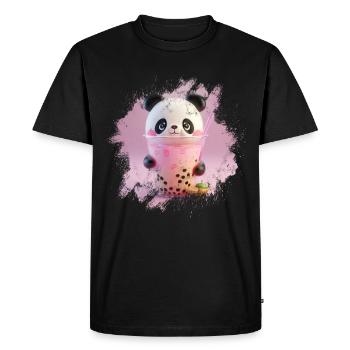 Bubble Tea Boba BubbleTea Kawaii Japan Tea Kpop - Men's Premium Organic T-Shirt - black - Front - Nico (187cm)