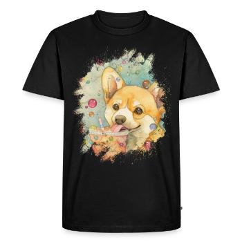 Bubble Tea Boba BubbleTea Kawaii Japan Tea Kpop - Men's Premium Organic T-Shirt - black - Front - Nico (187cm)