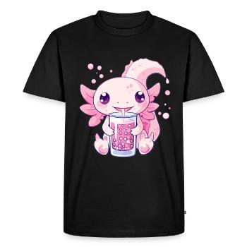 Bubble Tea Boba BubbleTea Kawaii Japan Tea Kpop - Men's Premium Organic T-Shirt - black - Front - Nico (187cm)