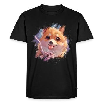 Bubble Tea Boba BubbleTea Kawaii Japan Tea Kpop - Men's Premium Organic T-Shirt - black - Front - Nico (187cm)