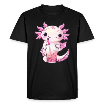 Bubble Tea Boba BubbleTea Kawaii Japan Tea Kpop - Men's Premium Organic T-Shirt - black - Front - Nico (187cm)