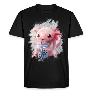 Bubble Tea Boba BubbleTea Kawaii Japan Tea Kpop - Men's Premium Organic T-Shirt - black - Front - Nico (187cm)