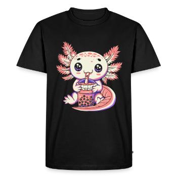 Bubble Tea Boba BubbleTea Kawaii Japan Tea Kpop - Men's Premium Organic T-Shirt - black - Front - Nico (187cm)