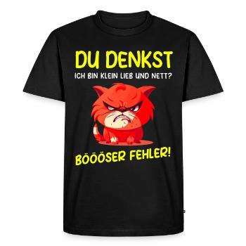 renard t-shirt drôle humour sarcasme bureau - T-shirt Premium bio Homme - noir - Devant - Nico (187cm)