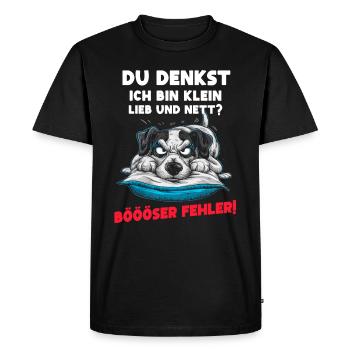 Chien Tshirt Drôle Drôle Humour Sarcasme Bureau - T-shirt Premium bio Homme - noir - Devant - Nico (187cm)