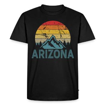 Arizona State Sedona Phoenix Grand Canyon AZ - Men's Premium Organic T-Shirt - black - Front - Nico (187cm)