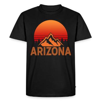 Arizona State Sedona Phoenix Grand Canyon AZ - Men's Premium Organic T-Shirt - black - Front - Nico (187cm)
