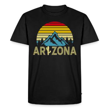 État de l’Arizona, Sedona, Phoenix, Grand Canyon, Arizona - T-shirt Premium bio Homme - noir - Devant - Nico (187cm)