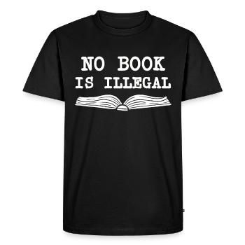 Livre Livres Bibliothèque Lecture Littérature Lire Livres - T-shirt Premium bio Homme - noir - Devant - Nico (187cm)