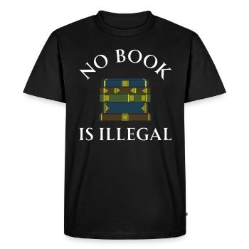 Livre Livres Bibliothèque Lecture Littérature Lire Livres - T-shirt Premium bio Homme - noir - Devant - Nico (187cm)