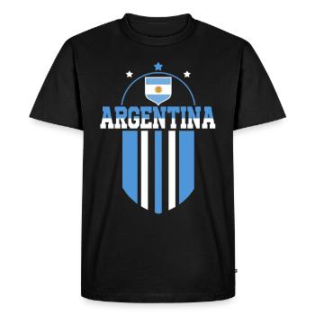 Argentine Cadeau Argentine Drapeau argentin - T-shirt Premium bio Homme - noir - Devant - Nico (187cm)