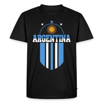 Argentine Cadeau Argentine Drapeau argentin - T-shirt Premium bio Homme - noir - Devant - Nico (187cm)