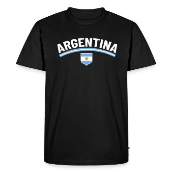 Argentine Cadeau Argentine Drapeau argentin - T-shirt Premium bio Homme - noir - Devant - Nico (187cm)
