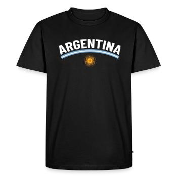 Argentine Cadeau Argentine Drapeau argentin - T-shirt Premium bio Homme - noir - Devant - Nico (187cm)
