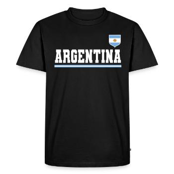 Argentine Cadeau Argentine Drapeau argentin - T-shirt Premium bio Homme - noir - Devant - Nico (187cm)