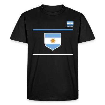 Argentine Cadeau Argentine Drapeau argentin - T-shirt Premium bio Homme - noir - Devant - Nico (187cm)