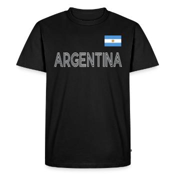 Argentine Cadeau Argentine Drapeau argentin - T-shirt Premium bio Homme - noir - Devant - Nico (187cm)