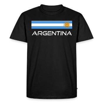 Argentine Cadeau Argentine Drapeau argentin - T-shirt Premium bio Homme - noir - Devant - Nico (187cm)