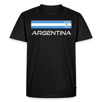 Argentine Cadeau Argentine Drapeau argentin - T-shirt Premium bio Homme - noir - Devant - Nico (187cm)
