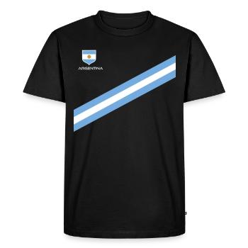 Argentine Cadeau Argentine Drapeau argentin - T-shirt Premium bio Homme - noir - Devant - Nico (187cm)