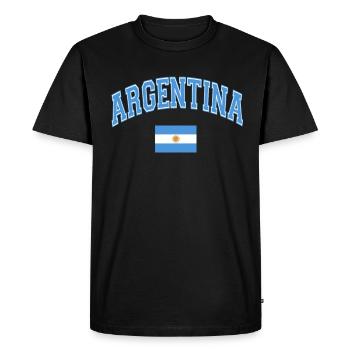 Argentine Cadeau Argentine Drapeau argentin - T-shirt Premium bio Homme - noir - Devant - Nico (187cm)