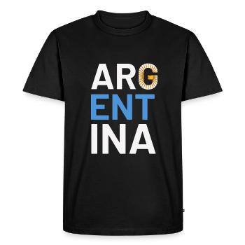 Argentine Cadeau Argentine Drapeau argentin - T-shirt Premium bio Homme - noir - Devant - Nico (187cm)