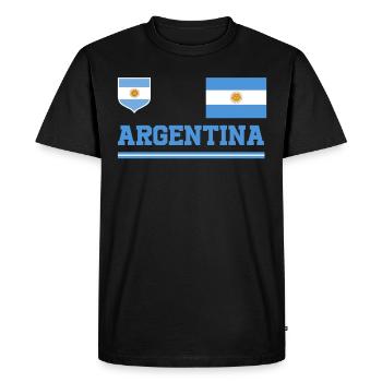 Argentine Cadeau Argentine Drapeau argentin - T-shirt Premium bio Homme - noir - Devant - Nico (187cm)