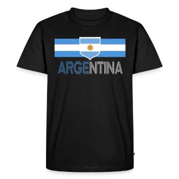 Argentine Cadeau Argentine Drapeau argentin - T-shirt Premium bio Homme - noir - Devant - Nico (187cm)