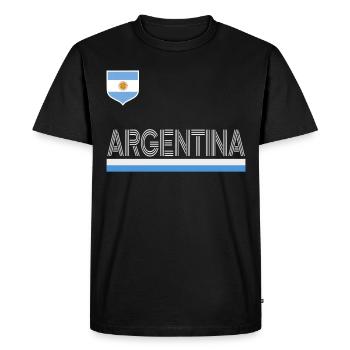 Argentine Cadeau Argentine Drapeau argentin - T-shirt Premium bio Homme - noir - Devant - Nico (187cm)