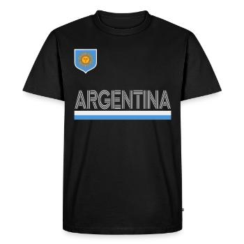Argentine Cadeau Argentine Drapeau argentin - T-shirt Premium bio Homme - noir - Devant - Nico (187cm)
