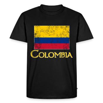 Colombie Colombie Medellín Vacances Bogota Cali - T-shirt Premium bio Homme - noir - Devant - Nico (187cm)