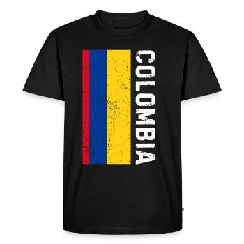 Colombie Colombie Medellín Vacances Bogota Cali - T-shirt Premium bio Homme - noir - Devant - Nico (187cm)