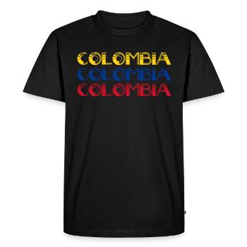 Colombie Colombie Medellín Vacances Bogota Cali - T-shirt Premium bio Homme - noir - Devant - Nico (187cm)
