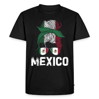 Mexique Mexique Cadeau mexicain Flag Football - T-shirt Premium bio Homme - noir - Devant - Nico (187cm)