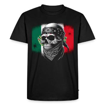 Mexique Mexique Cadeau mexicain Flag Football - T-shirt Premium bio Homme - noir - Devant - Nico (187cm)