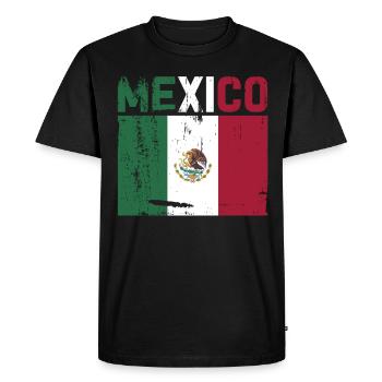 Mexique Mexique Cadeau mexicain Flag Football - T-shirt Premium bio Homme - noir - Devant - Nico (187cm)