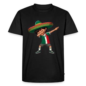 Mexique Mexique Cadeau mexicain Flag Football - T-shirt Premium bio Homme - noir - Devant - Nico (187cm)