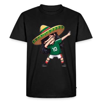 Mexique Mexique Cadeau mexicain Flag Football - T-shirt Premium bio Homme - noir - Devant - Nico (187cm)