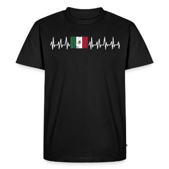 Mexique Mexique Cadeau mexicain Flag Football - T-shirt Premium bio Homme - noir - Devant - Nico (187cm)