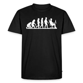 Evolution to computer programmer - Men's Premium Organic T-Shirt - black - Front - Nico (187cm)