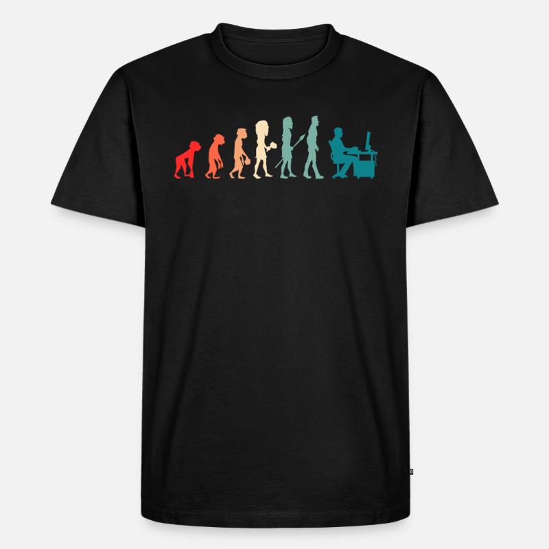 Evolution of Man – Computer Programmer - Männer Premium Bio T-Shirt - Schwarz