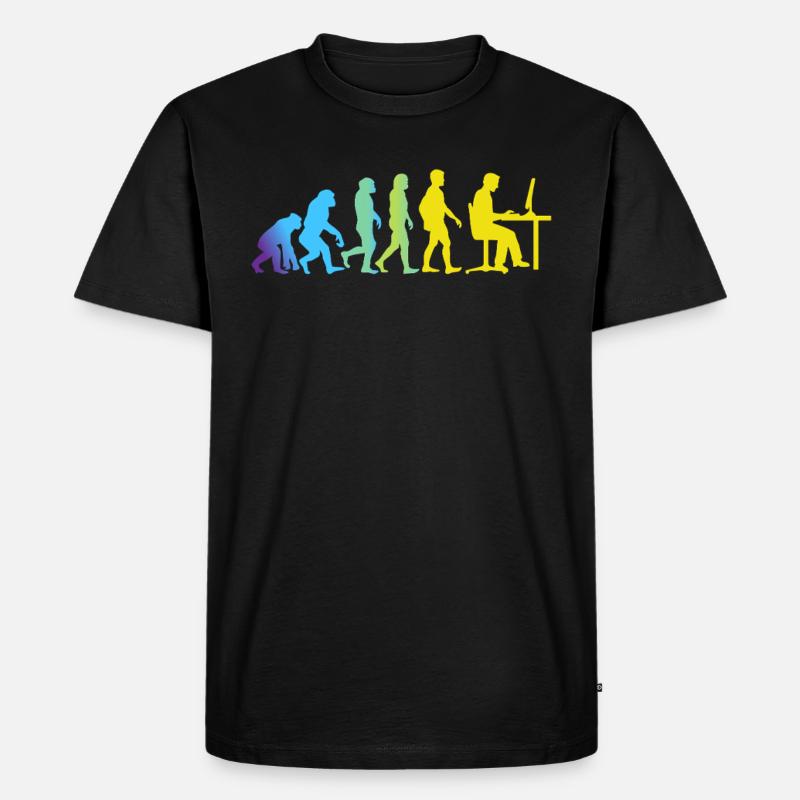 Evolution to computer programmer - Men's Premium Organic T-Shirt - black