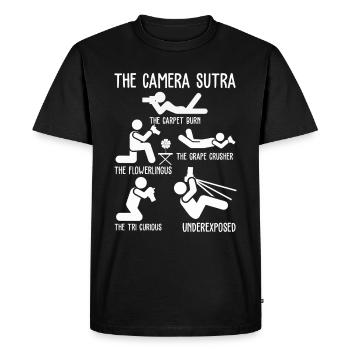 The Camera Sutra – Funny Photography Poses - Men's Premium Organic T-Shirt - black - Front - Nico (187cm)