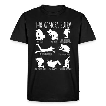 The Camera Sutra – Funny Photography Poses - Men's Premium Organic T-Shirt - black - Front - Nico (187cm)