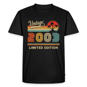 Vintage 2003 Édition Limitée - T-shirt Premium bio Homme - noir - Devant - Nico (187cm)