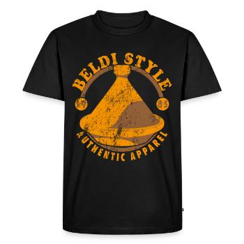 Beldi Style - T-shirt Premium bio Homme - noir - Devant - Nico (187cm)