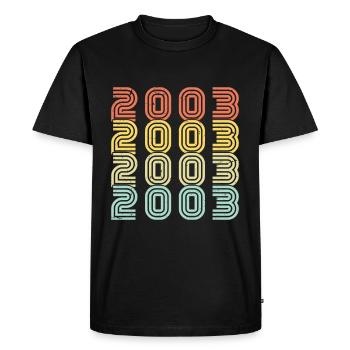 2003 Vintage Retro Cadeau D'anniversaire 2003 - T-shirt Premium bio Homme - noir - Devant - Nico (187cm)