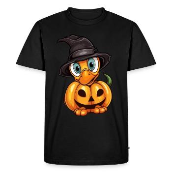 Vintage Duck Pumpkin Lazy Halloween Party Costume - T-shirt Premium bio Homme - noir - Devant - Nico (187cm)
